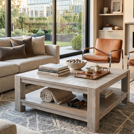   Gray Acacia Wooden Coffee Table | Oroa.com