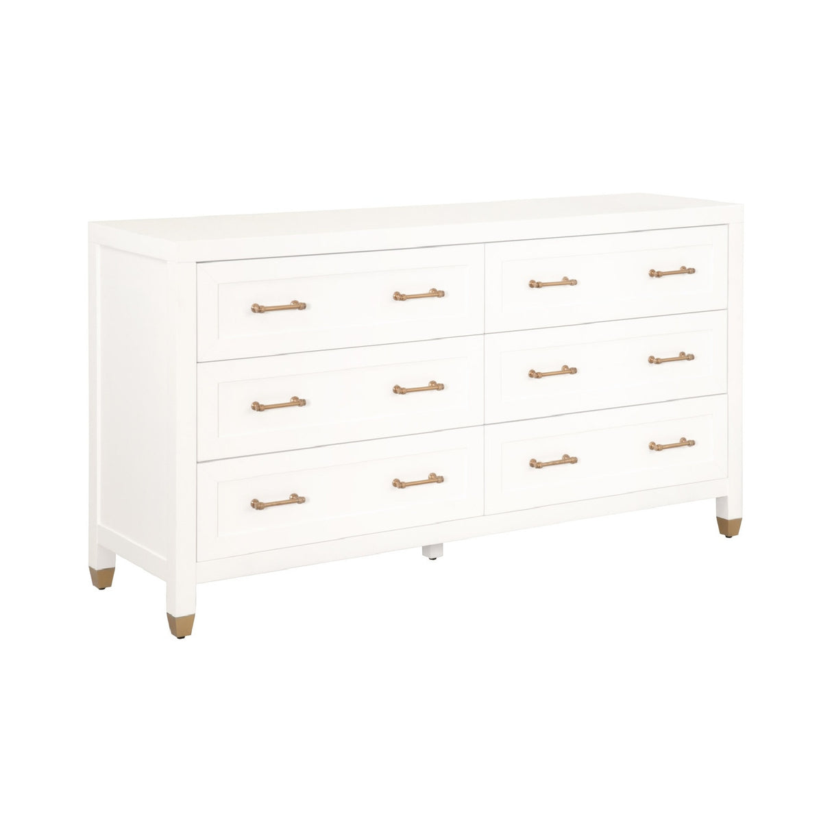   White 6-Drawer Double Dresser | Oroa.com