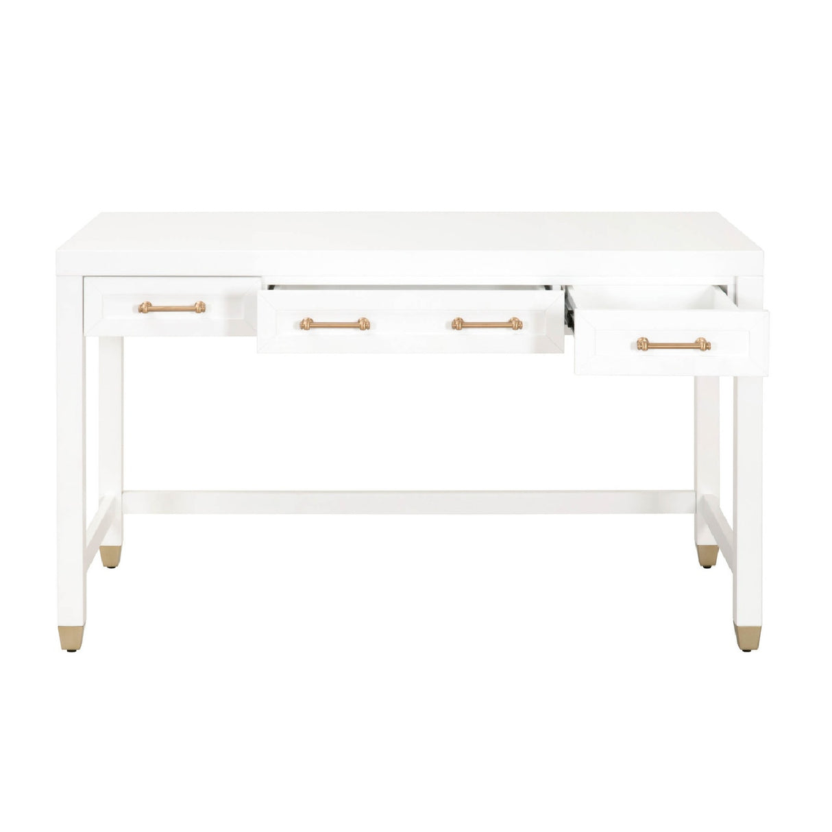   Modern European furniture - White Wooden 3-Drawer Desk - www.oroa.com | Oroa.com