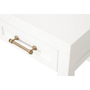   Modern European furniture - White Wooden 3-Drawer Desk - www.oroa.com | Oroa.com