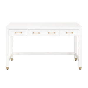   Modern European furniture - White Wooden 3-Drawer Desk - www.oroa.com | Oroa.com