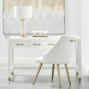   Modern European furniture - White Wooden 3-Drawer Desk - www.oroa.com | Oroa.com