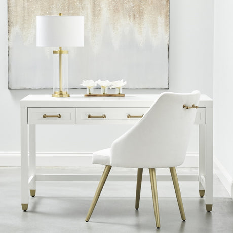   Modern European furniture - White Wooden 3-Drawer Desk - www.oroa.com | Oroa.com