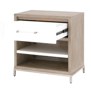   Gray Acacia 1-Drawer Nightstand | Oroa.com
