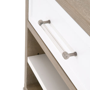   Gray Acacia 1-Drawer Nightstand | Oroa.com