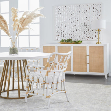   Modern European furniture - Rattan Inlaid 4-Door Sideboard - www.oroa.com | Oroa.com