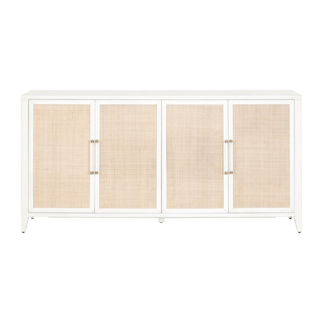 Modern European furniture - Rattan Inlaid 4-Door Sideboard - www.oroa.com