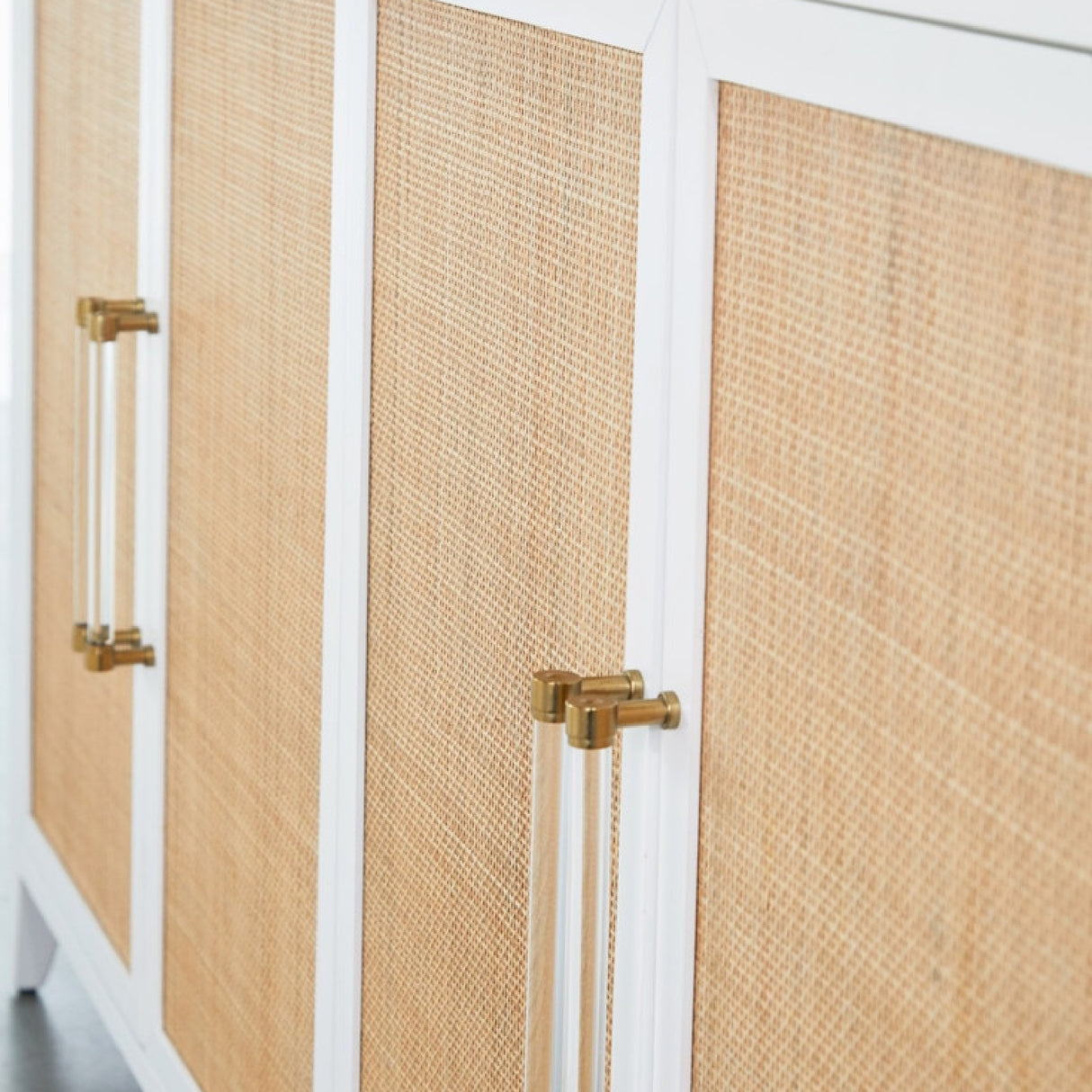   Modern European furniture - Rattan Inlaid 4-Door Sideboard - www.oroa.com | Oroa.com