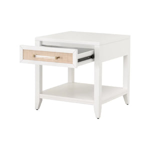   White 1-Drawer Side Table | Oroa.com