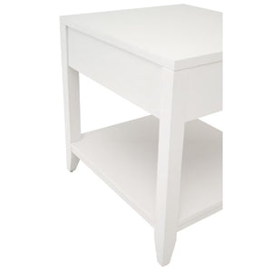   White 1-Drawer Side Table | Oroa.com