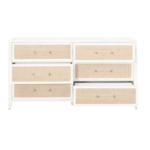   Modern European furniture - Rattan Inlaid 6-Drawer Double Dresser - www.oroa.com | Oroa.com