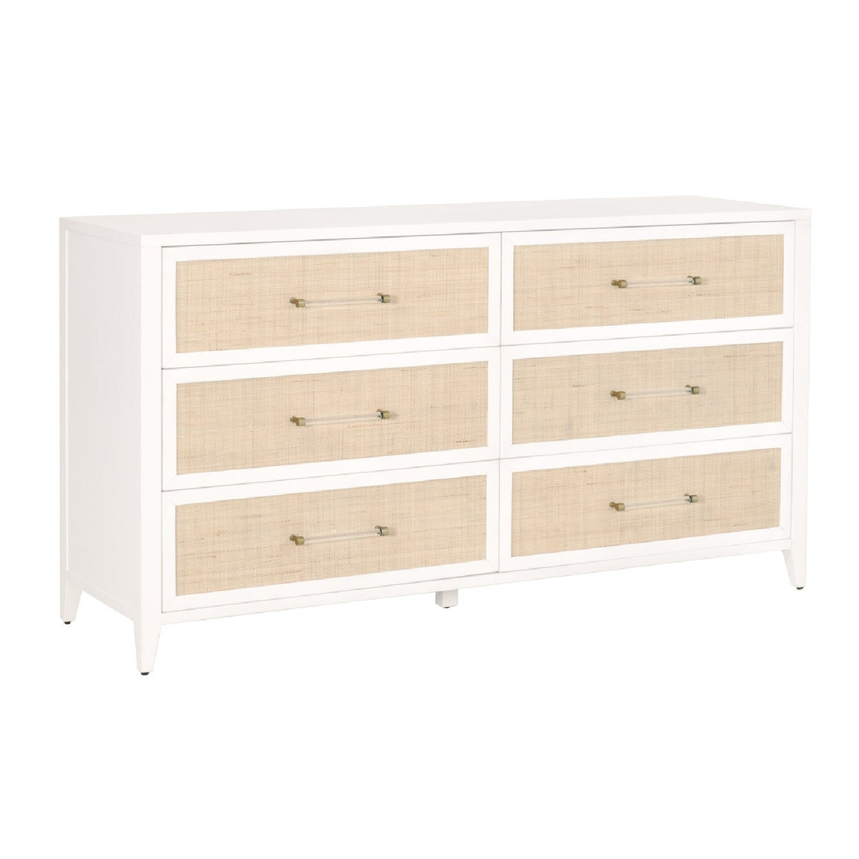   Modern European furniture - Rattan Inlaid 6-Drawer Double Dresser - www.oroa.com | Oroa.com