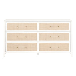   Modern European furniture - Rattan Inlaid 6-Drawer Double Dresser - www.oroa.com | Oroa.com