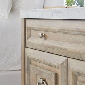   Marble Topped Acacia Media Cabinet | Oroa.com