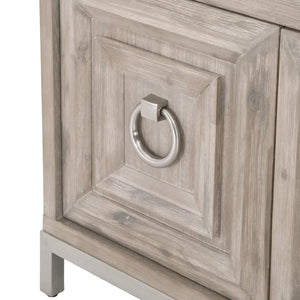  Marble Topped Acacia Media Cabinet | Oroa.com