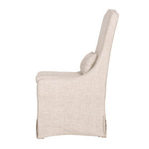   French Linen Skirted Dining Chairs (2) | Oroa.com