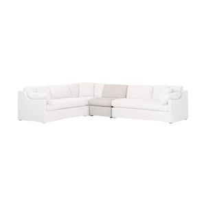   Modern European furniture - Cream Skirted Modular Accent Chair - www.oroa.com | Oroa.com