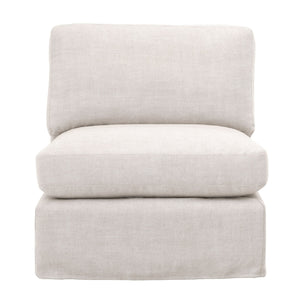   Modern European furniture - Cream Skirted Modular Accent Chair - www.oroa.com | Oroa.com