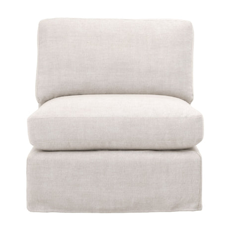   Modern European furniture - Cream Skirted Modular Accent Chair - www.oroa.com | Oroa.com