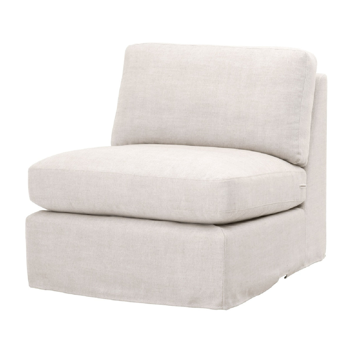   Modern European furniture - Cream Skirted Modular Accent Chair - www.oroa.com | Oroa.com