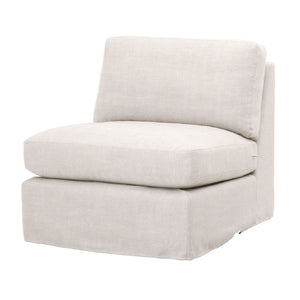   Modern European furniture - Cream Skirted Modular Accent Chair - www.oroa.com | Oroa.com
