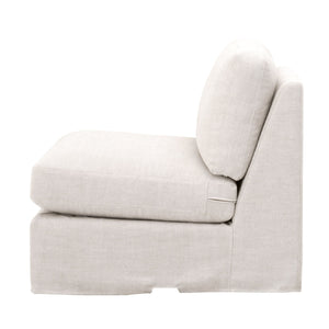   Modern European furniture - Cream Skirted Modular Accent Chair - www.oroa.com | Oroa.com