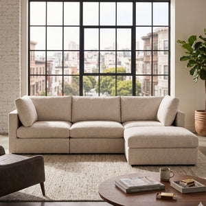   Modern European furniture - Cream Modular Storage Ottoman - www.oroa.com | Oroa.com