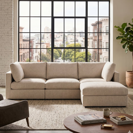   Modern European furniture - Cream Modular Storage Ottoman - www.oroa.com | Oroa.com