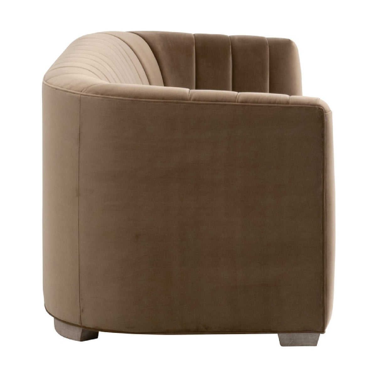   Modern European furniture - Brown Velvet Channeled-Back Sofa - www.oroa.com | Oroa.com