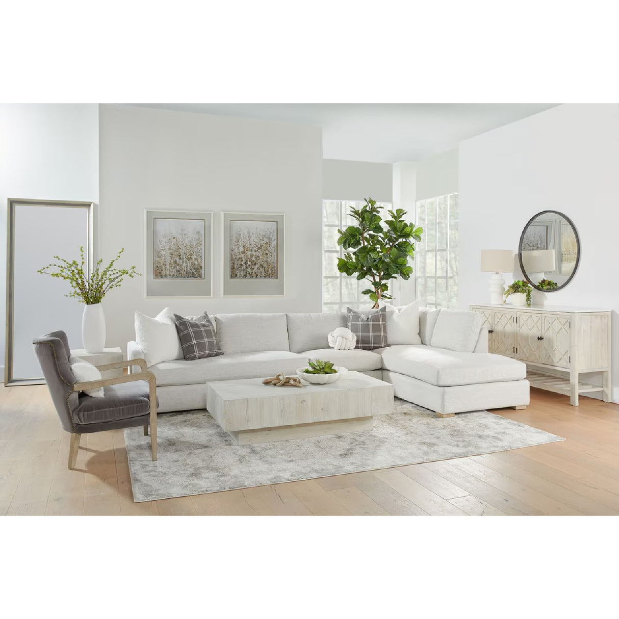   Gray Modular 2-Seater Sofa | Oroa.com
