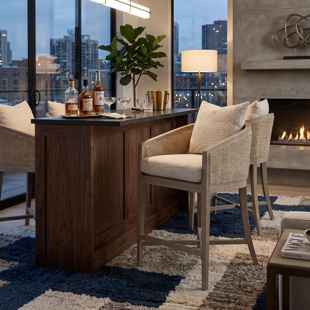   Modern European furniture - Cane Wrapped Counter Stool - www.oroa.com | Oroa.com