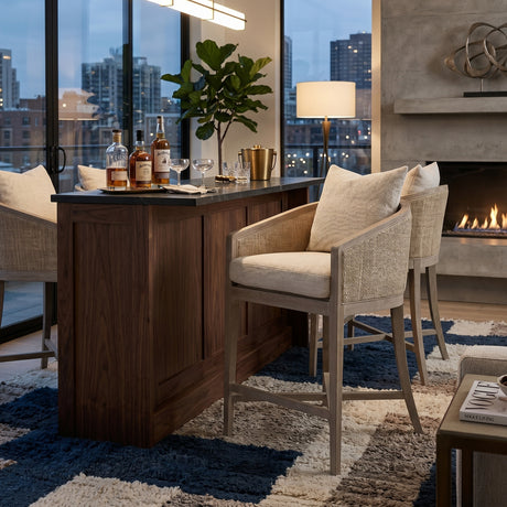   Modern European furniture - Cane Wrapped Counter Stool - www.oroa.com | Oroa.com