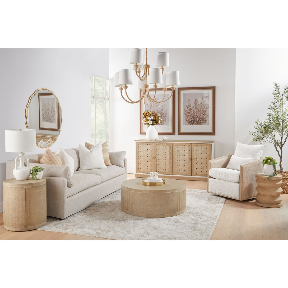  Curved Oak Swivel Club Chair | Oroa.com