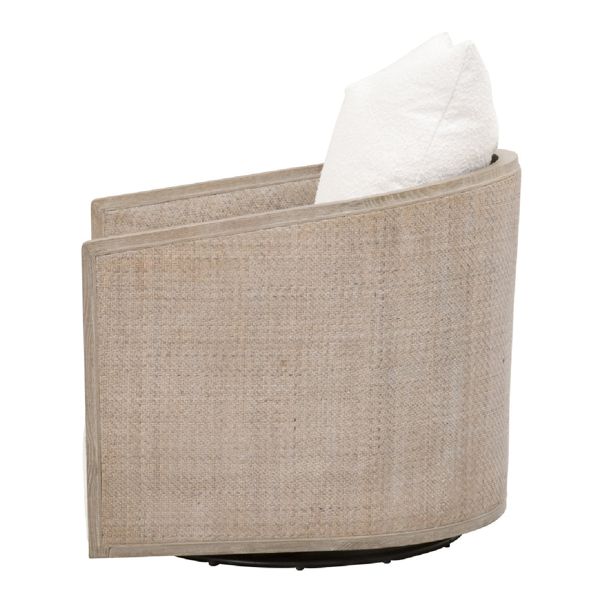   Curved Oak Swivel Club Chair | Oroa.com