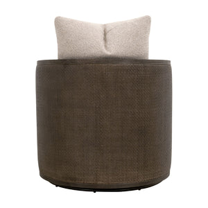   Curved Oak Swivel Club Chair | Oroa.com