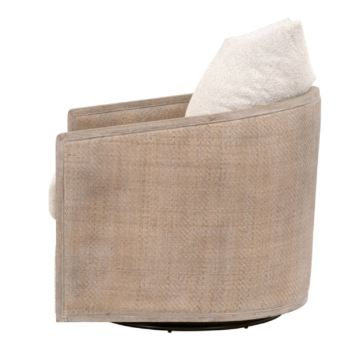   Curved Oak Swivel Club Chair | Oroa.com