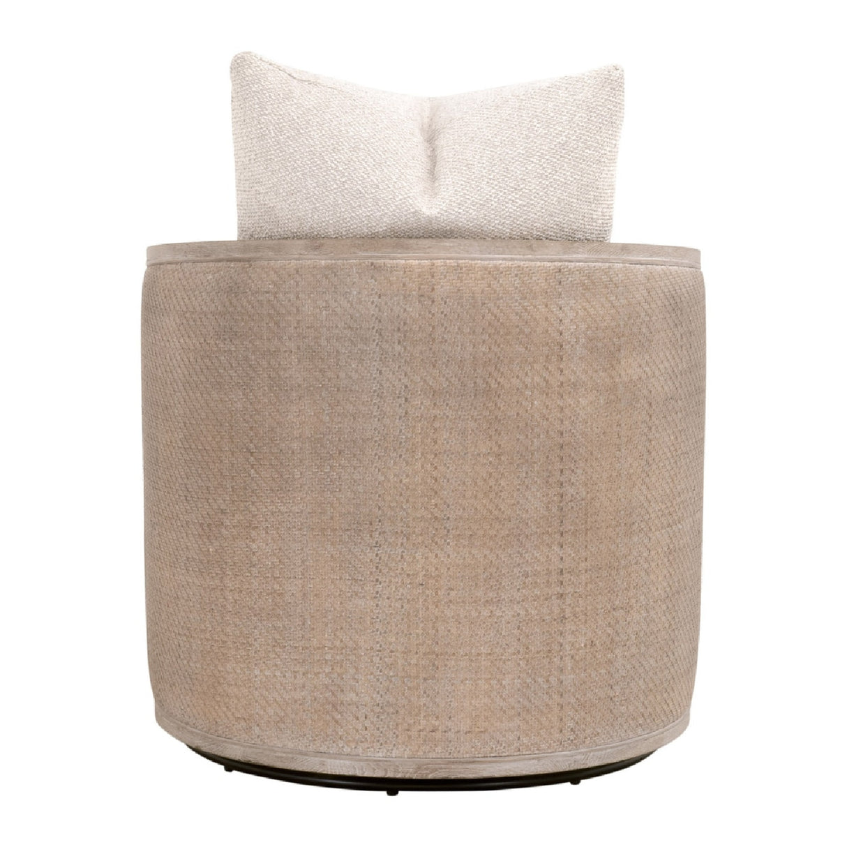   Curved Oak Swivel Club Chair | Oroa.com
