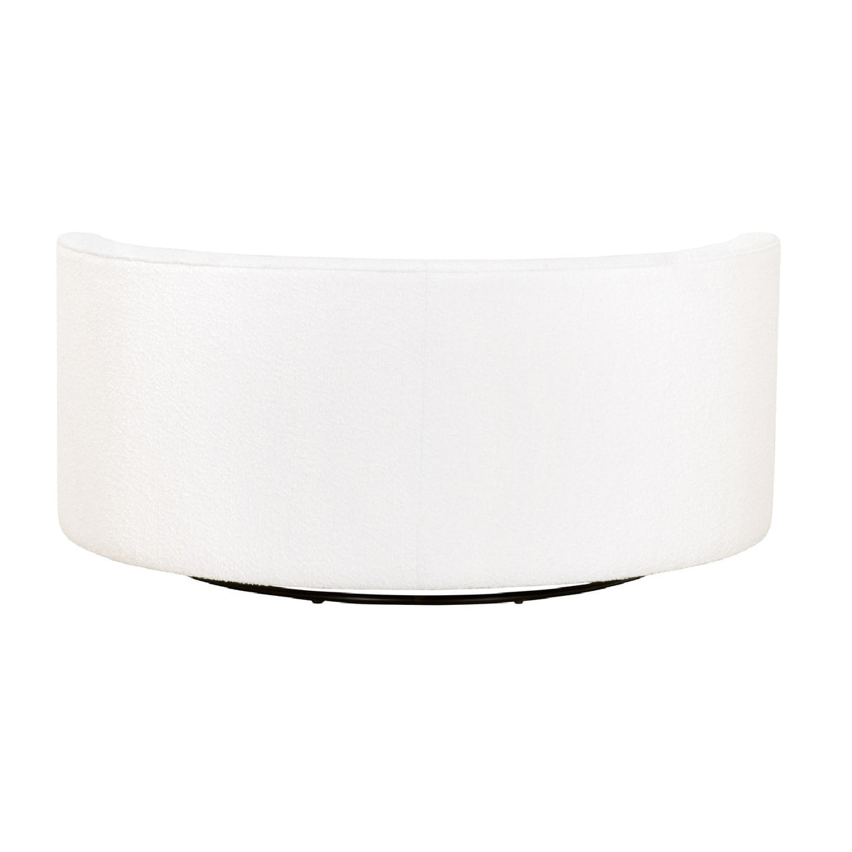   Modern European furniture - White Boucle Round Swivel Chair - www.oroa.com | Oroa.com