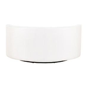   Modern European furniture - White Boucle Round Swivel Chair - www.oroa.com | Oroa.com
