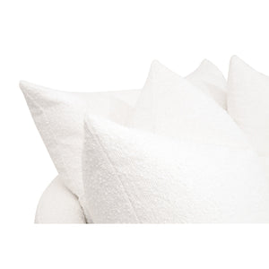   Modern European furniture - White Boucle Round Swivel Chair - www.oroa.com | Oroa.com