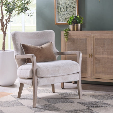   Modern European furniture - Cream Cushioned Lounge Chair - www.oroa.com | Oroa.com