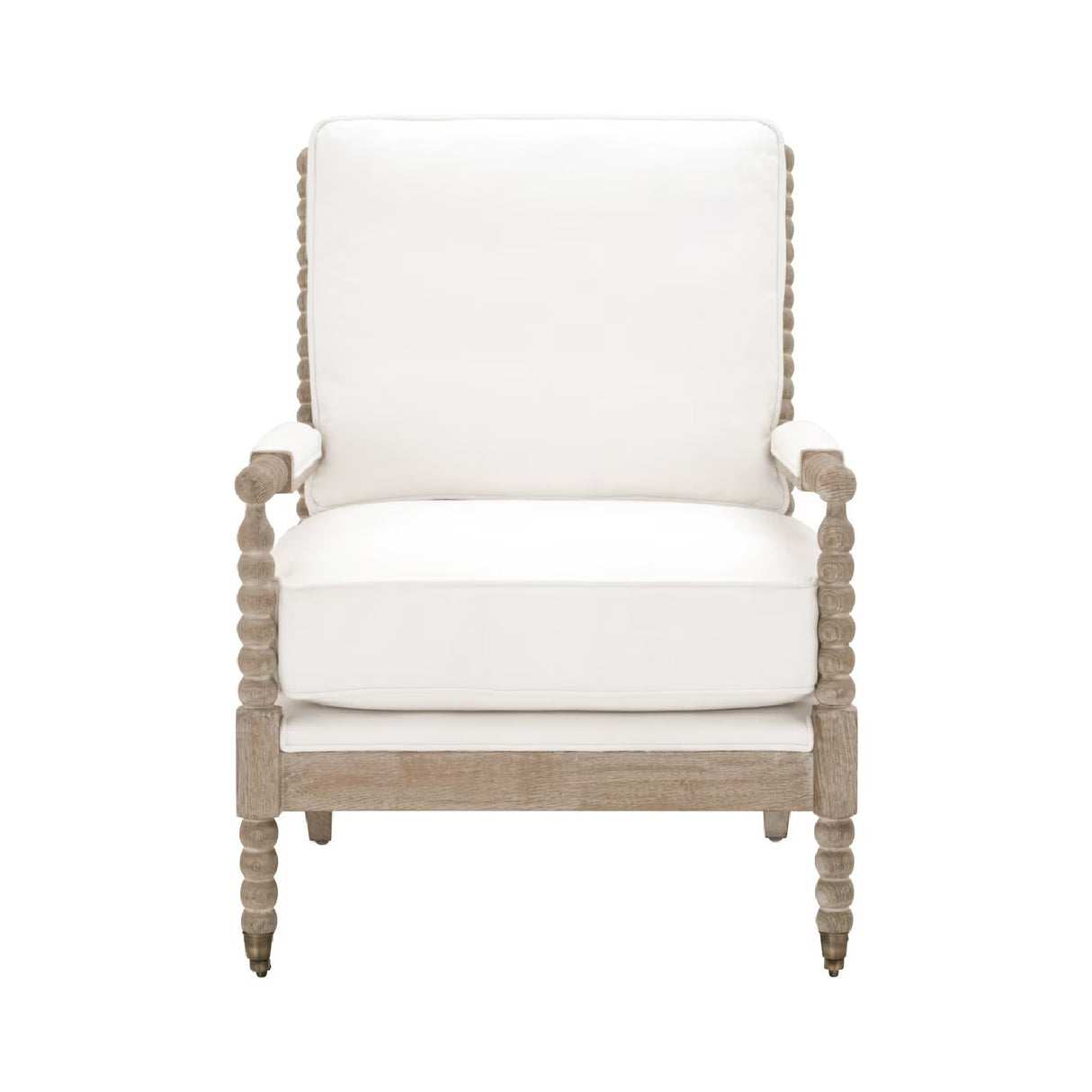   Cushioned Gray Oak Club Chair | Oroa.com