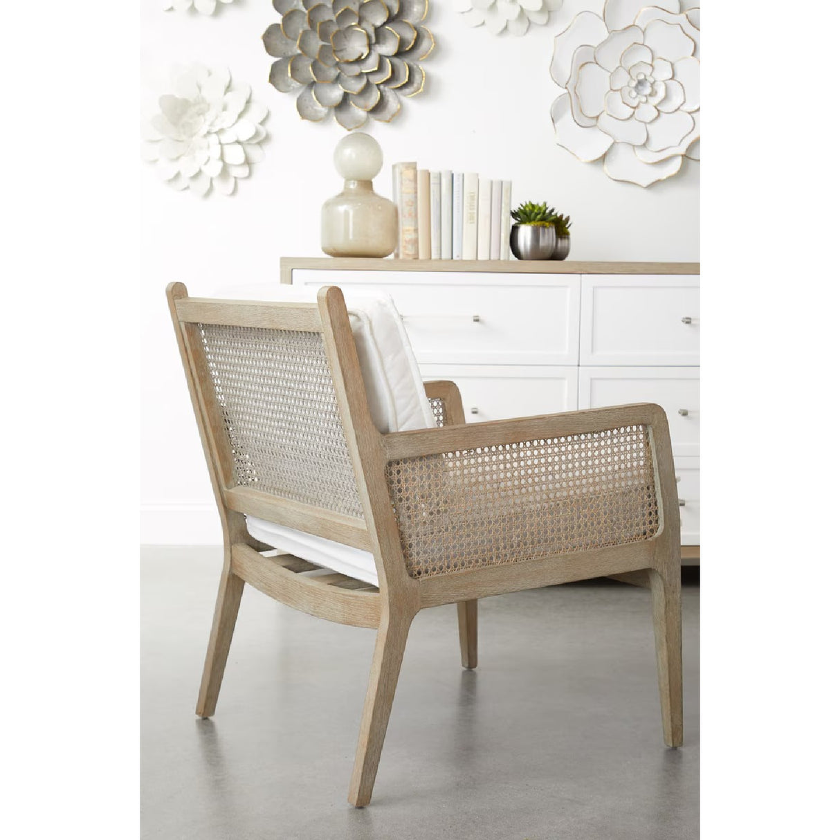   Oak Canework Lounge Chair | Oroa.com