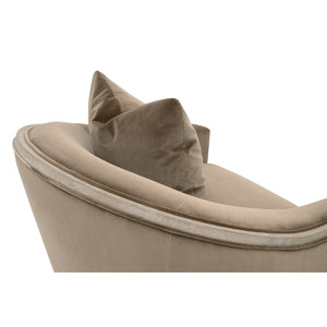   Cushioned Oak Swivel Club Chair | Oroa.com