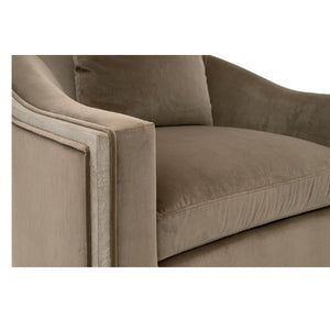   Cushioned Oak Swivel Club Chair | Oroa.com