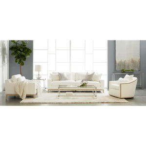   Cushioned Oak Swivel Club Chair | Oroa.com