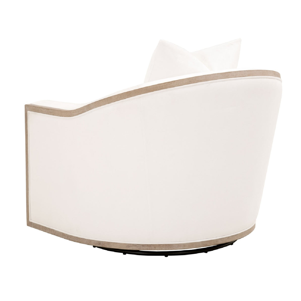   Cushioned Oak Swivel Club Chair | Oroa.com