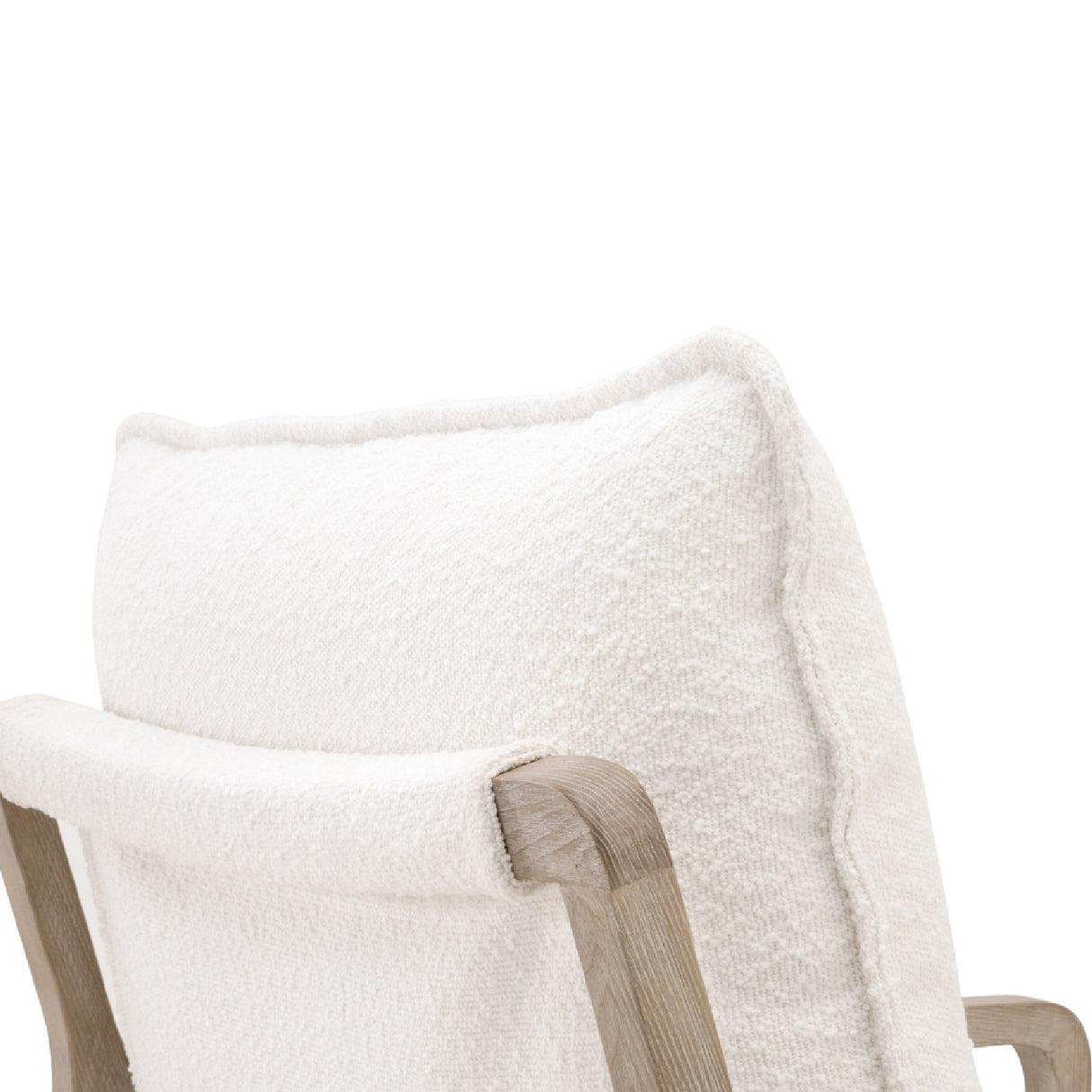  White Boucle Cushioned Club Chair | Oroa.com