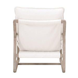   White Boucle Cushioned Club Chair | Oroa.com