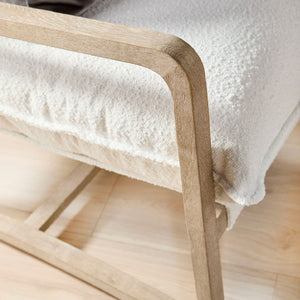   White Boucle Cushioned Club Chair | Oroa.com